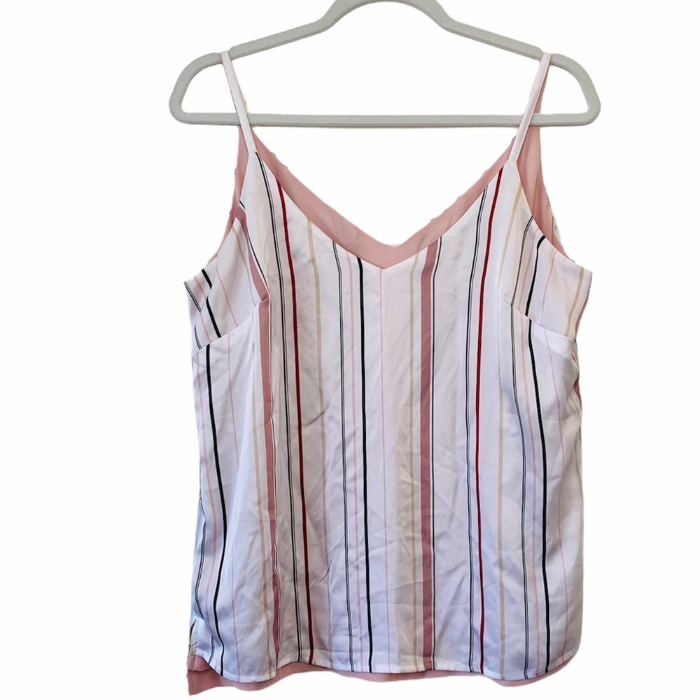 WHBM Striped Tank Sleeveless Top Cami